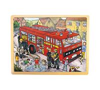 Bigjigs Toys Puzzle à Plateau Camion de Pompiers | Jouet Traditionnel | Jeu Éducatif | Cadeau Enfant | Jouet Bébé | Jouet Enfant