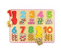 Bigjigs Toys Puzzle Association Chiffre et Couleur | Jouet Traditionnel | Jeu Éducatif | Cadeau Enfant | Jouet Bébé | Jouet Enfant