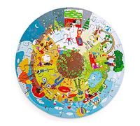 Bigjigs Toys Puzzle de Plancher Circulaire saisonnier