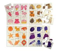 Bigjigs Toys Puzzle didactique en bois Couleurs 4in1