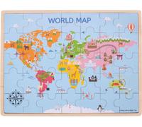 Bigjigs Toys Puzzle en bois Carte du monde