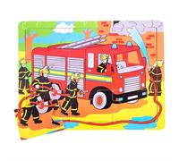 Bigjigs Toys Puzzle en bois Pompiers 9 pièces