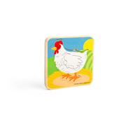 Bigjigs Toys - Puzzle de Cycle de Vie de Poulet - Jouets de Cycle de Vie, 7 pièces Puzzle épais pour 2 3 Ans, Puzzles de qualité pour Enfants, Puzzles pour Enfants et Tout-Petits