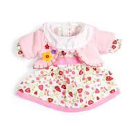 Bigjigs Toys Robe cœur avec cardigan rose (taille M) | Tenue de poupée de chiffon 2 pièces | Vêtements et accessoires de poupées doux | Vêtements de poupée pour jouet en peluche | Excellent cadeau