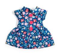 Bigjigs Toys robe fleurie bleue marine - petite | vêtements pour poupées | robe à col bleu motif fleuri pour poupées | tenues de poupées chiffon | vêtements doux pour tout-petits | cadeau mode dès 2