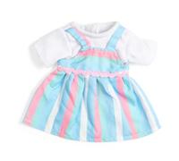 Bigjigs Toys Robe rayée (taille S) | Vêtements de poupée pour enfants | Robes bleues, blanches et roses pour poupées douces | Vêtements de poupée pour jeu de rôle imaginatif | Cadeaux de déguisement