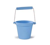 Bigjigs Toys Adventure Bodet Pliable (Bleu Poudre) - Seau de Silicone pour Sable, Jouets de Vacances pour Les Tout-Petits, Sable de qualité et Jouets à Eau