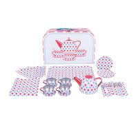 Bigjigs Toys Service à thé à pois dans un coffret