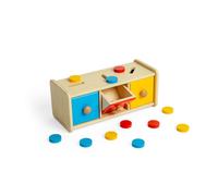 Bigjigs Toys Token Sorter - 16 pezzi giocattolo Montessori in legno abbinato, at