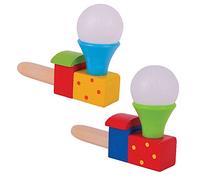 Bigjigs Toys Trains à souffler (Lot de 2 - Cheminée Bleue/Verte)