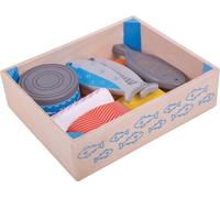 Bigjigs Toys Wooden Seafood in a Box (Fruits de mer en bois dans une boîte)