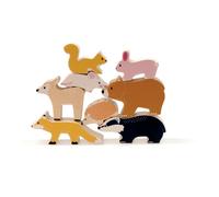 Bigjigs Toys Woodland Animal Set lot de jouets en bois 12m+ 8 pcs