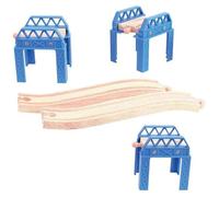 Bigjigs Train Set Ponts Et Rails En Bois - 5 Pièces