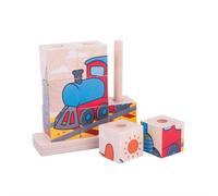 Bigjigs Véhicules déployables en cubes pour enfants