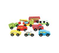 Bigjigs Véhicules En Bois - 9 Pièces