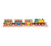 Bigjigs Wooden Train Fruit And Vegetable - 31 Cm
