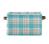 Bigjoke Panier de rangement à motifs géométriques en forme de grille de rangement pour jouets, poubelle, vêtements, panier de rangement pliable avec poignées en tissu pour étagère, crèche, maison et bureau