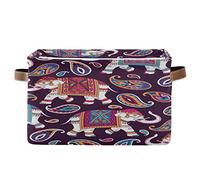 Bigjoke Panier de rangement en tissu avec poignées Motif cachemire africain
