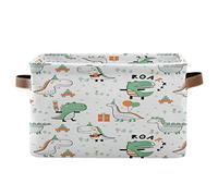 Bigjoke Panier de rangement en tissu avec poignées Motif dinosaure africain