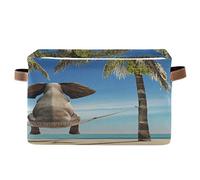 Bigjoke Panier de rangement en tissu avec poignées Motif éléphant