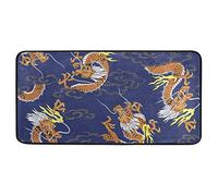 Bigjoke Tapis de cuisine en caoutchouc antidérapant Motif dragon chinois 39 x 51 cm