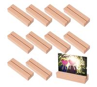 BigKego 10 Pièces Porte Carte Bois Porte Menu Mariage en Support Cartes Table en Bois Porte Photo Pour Restaurants Conférences Banquets et Fêtes