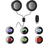 BigKing 1 Paire d'Yeux LED pour Camion, Cool Yeux Du Diable LED pour Camion Avec 6 Motifs, 7 Modes, Devil Eyes pour Motos de 12-36 V, Véhicules Tout-terrain, Camions (Type Plat)