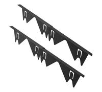 BigKing 2 Pièces Gap Couverture Poêle Compteur, Panneau pour Calfeutrer Cuisinière, Gap Couverture Four Côté pour Sceller Les Espaces Entre Les Plans De Travail Et Poêles (Noir)