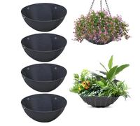 BigKing 4 Pièces Sacs De Plantation, Sac Plante en Tissu Pot Jardin Non Tissé, Doublure De Rechange pour Paniers Suspendus en Plein Air(35,5 cm/14in)