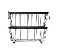 BigKing Bacs De Rangement Empilables Pour Congélateur, Paniers De Congélateur Coffre, Bacs De Rangement Garde-Manger Pour Organiser Diverses Viandes, Poissons, Sacs De Légumes Et Glaces (2PCS Noir)