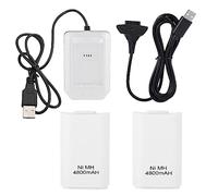 BigKing Batterie rechargeable Xbox 360 - 4800 mAh - Avec câble de charge et station de charge - Batterie haute capacité pour manette Xbox 360 - Longue durée de lecture et charge rapide