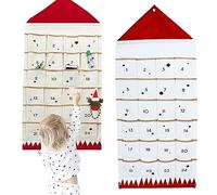 BigKing Calendrier De L'avent De Noël, Calendrier Mural, Calendrier De L'avent Avec 24 Petites Poches Pour Décoration De Noël (Rouge)