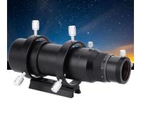 BigKing Finderscope, Alliage d'aluminium 50mm Double viseur hélicoïdal Guide de portée chercheur pour télescope astronomique Couleur Noire