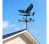 BigKing Girouette, 58 × 33 cm, girouette Vintage, girouette en forme d'aigle volant, en matériau de fer, pour jardins extérieurs, toits, padock, artisanat décorations