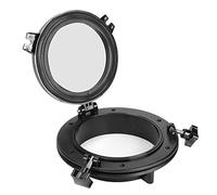 BigKing Hublot de Bateau, Hublots, hublots ouvrant de 8 Pouces Noir Installation de Forme Ronde Facile Stalinite fenêtre Universelle pour Yacht de Bateau de RV