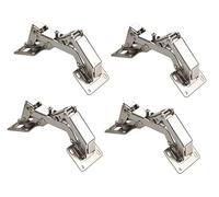 BigKing Kit de 4 charnières à tampon sans poinçonnage, 6 pouces charnières 170 degrés pour meubles, facile à installer et à régler, convient pour armoires de cuisine, portes d'armoire de 16 à 40 mm