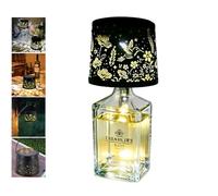 BigKing Lampe LED sans fil pour bouteille de vin, lampe de table rechargeable avec abat-jour - IP65 étanche pour la maison, le bar, la terrasse et la décoration extérieure