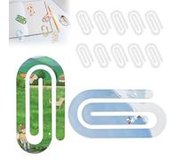 BigKing Lot de 12 clips de papier pour sublimation, 100 x 50 x 3 mm, clips de papier blanc, acrylique, transfert de trombones de chaleur bricolage, utilisables comme signets, porte-album photo