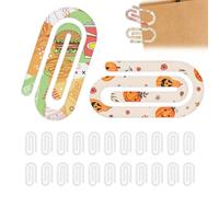 BigKing Lot de 24 clips de papier pour sublimation, 100 x 50 x 3 mm, clip en papier blanc, acrylique, transfert de trombones de chaleur bricolage, utilisables comme signets, porte-album photo