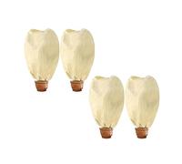 BigKing Lot de 4 Voile Hivernage Plante Exterieur, Housse Hivernage Plante, Housses de Protection pour Plantes, avec Cordon de Serrage pour Plantes d'hiver et Le Gel(80 x 120 cm)