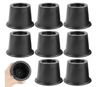 BigKing Lot de 8 rehausseurs de meubles ronds de 5,8 cm - Pieds réglables pour lits, canapés, bureaux, chaises - Supporte jusqu'à 1300 lbs - Design antidérapant en ABS
