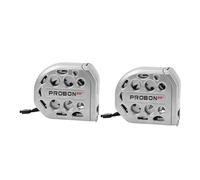 BigKing Mètre à Ruban en Acier Inoxydable + ABS, Measuring Tape Règle Double Face Métrique et Impériale, Design Câble, avec Boucles pour Ceintures (2, 25 FT/7.5M)