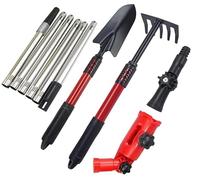 BigKing Outils pour le nettoyage des gouttières avec 170 cm, tube de rallonge, râteau pour nettoyage des feuilles et pelle, angles multiples, utilisation flexible, extracteur de mauvaises herbes pour