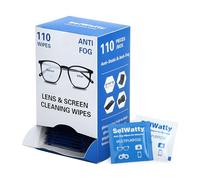 BigKing Pack De 110 Lingette Nettoyante Anti-Buée, 10h De Long Anti-Buée, Lingettes Nettoyantes Emballées Individuellement Pour Lunettes, Écrans, Smartphones Et Appareils Photos (1)