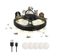 BigKing Piège à puces à la maison, pièges à punaises de lit USB, 4 modes de lumière, avec 5 autocollants pour attraper des punaises de lit pour salon, chambre à coucher, cuisine, hôtel (Noir)