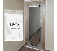 BigKing Porte-poussière avec charnière, en forme de U, anti-poussière, 220 x 110 cm, film anti-poussière, pour décoration de maison, rénovation et nouvelle construction (1 pièce, Transparente A)
