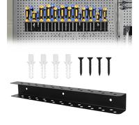 BigKing Rangement Outils Mural, 32 cm Étagère Murale Porte-Outils, Outil à Main Marteau Pince Support De Rangement Pour Tournevis, Clé, Marteau, Outil à Main (23 Trous, Rangement pour Tournevis)