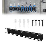 BigKing Rangement Outils Mural, 40 cm Étagère Murale Porte-Outils, Outil à Main Marteau Pince Support De Rangement Pour Tournevis, Clé, Marteau, Outil à Main (14 Trous, Rangement pour Pinces)