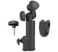 BigKing Support de parapluie de golf, fixation réglable noire, ajustement universel pour chariots de golf