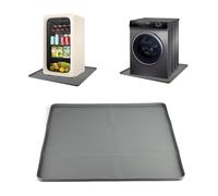 BigKing Tapis Lave Linge - Tapis Anti Vibration, Tapis Silicone Avec Bord Surélevé, Tapis Gamelle Chien, Protection Du Sol, Bac Silicone Pour Réfrigérateur, Machine à Laver (Gris, 60x65cm)